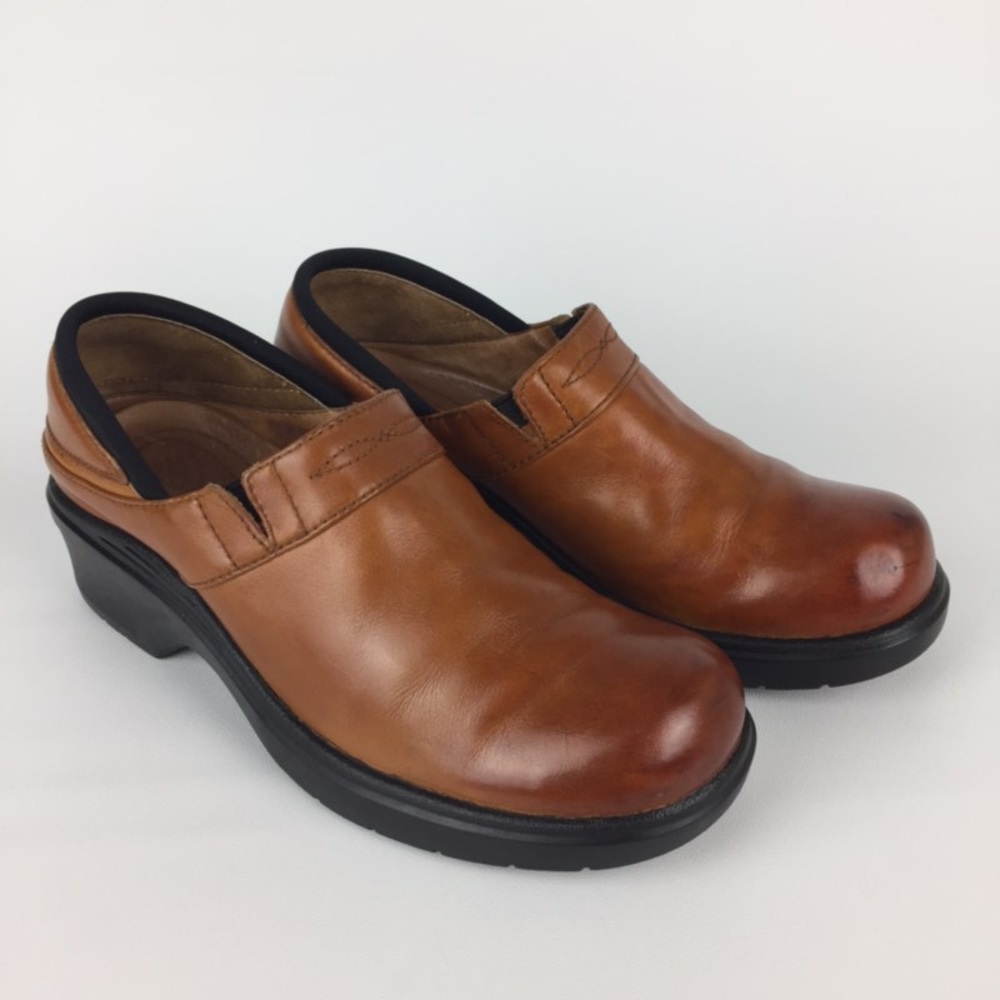 Ariat Womens Santa Cruz Slip On Clogs Loafers Brown Leather Comfort size 7.5